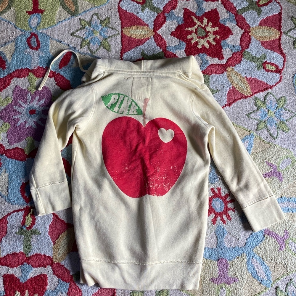 vs PINK 2008 yellow apple hoodie
